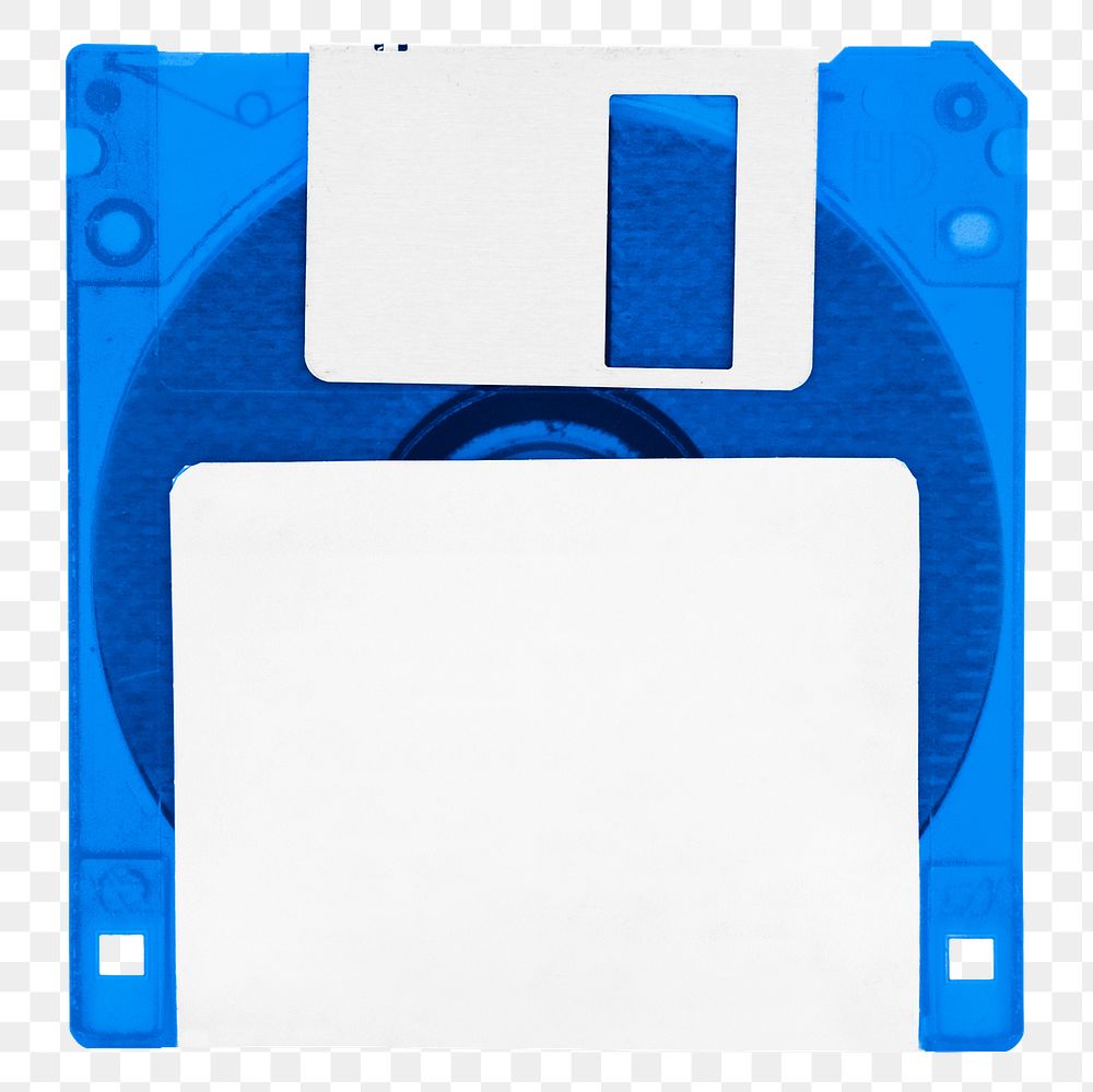 Floppy disk png sticker, transparent background