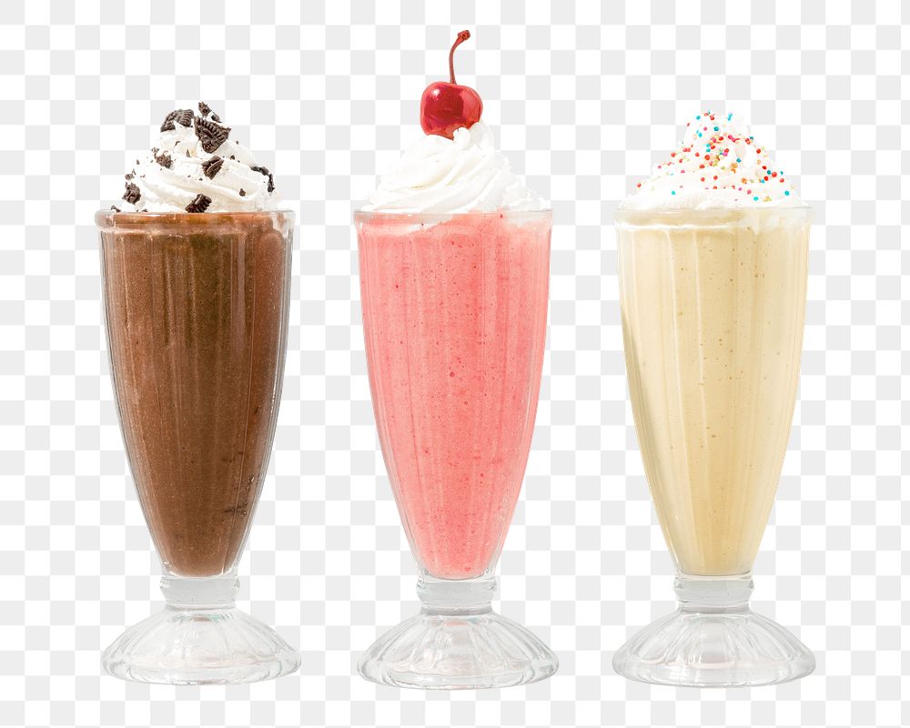 PNG mixed flavor milkshake sticker, transparent background