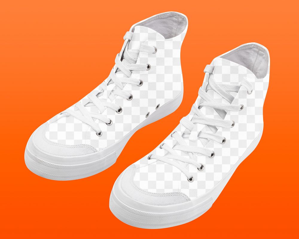 Top sneakers png transparent mockup