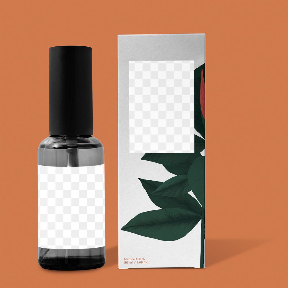 Skincare bottle png mockup, transparent design