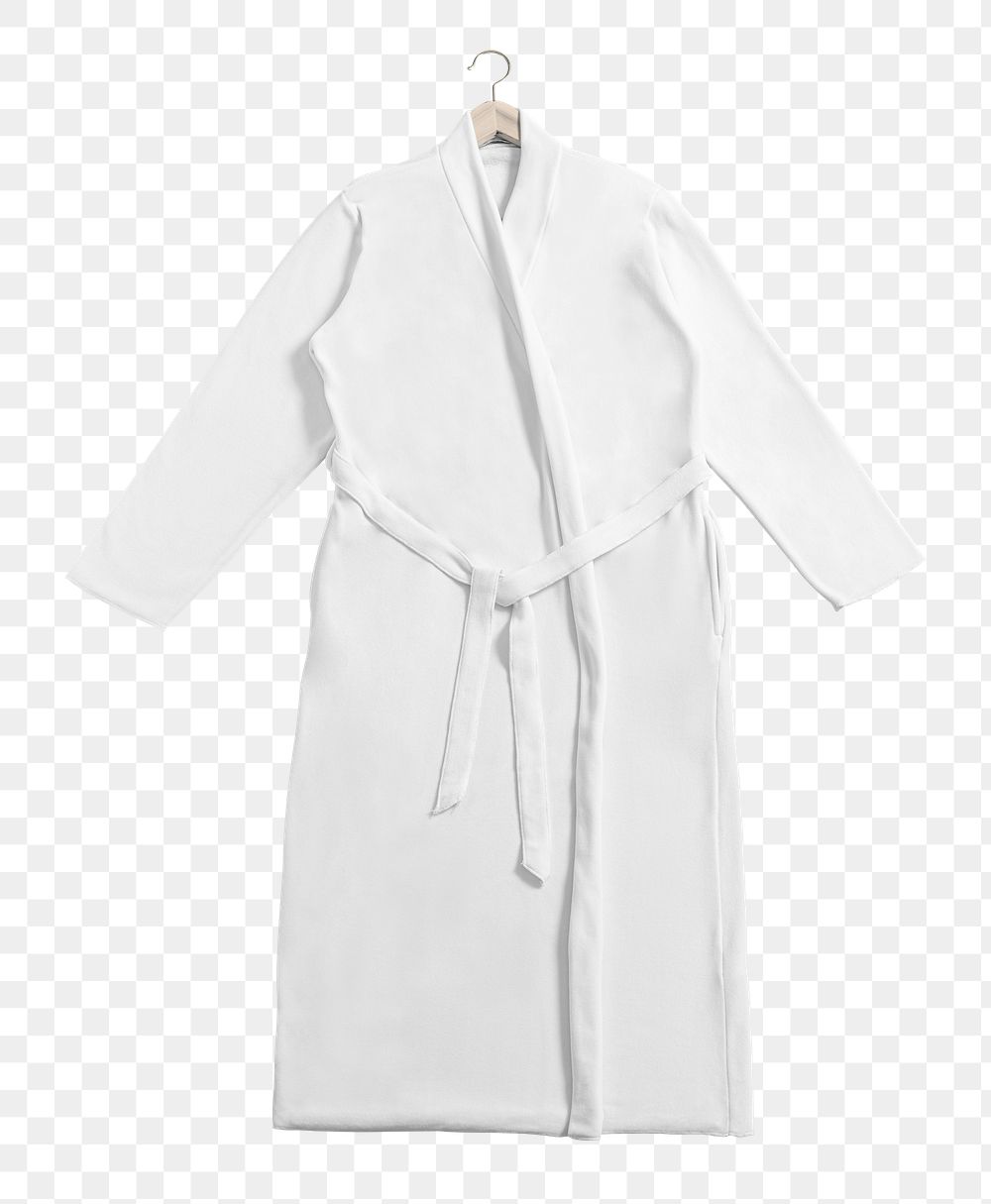 White bathrobe png sticker, transparent background