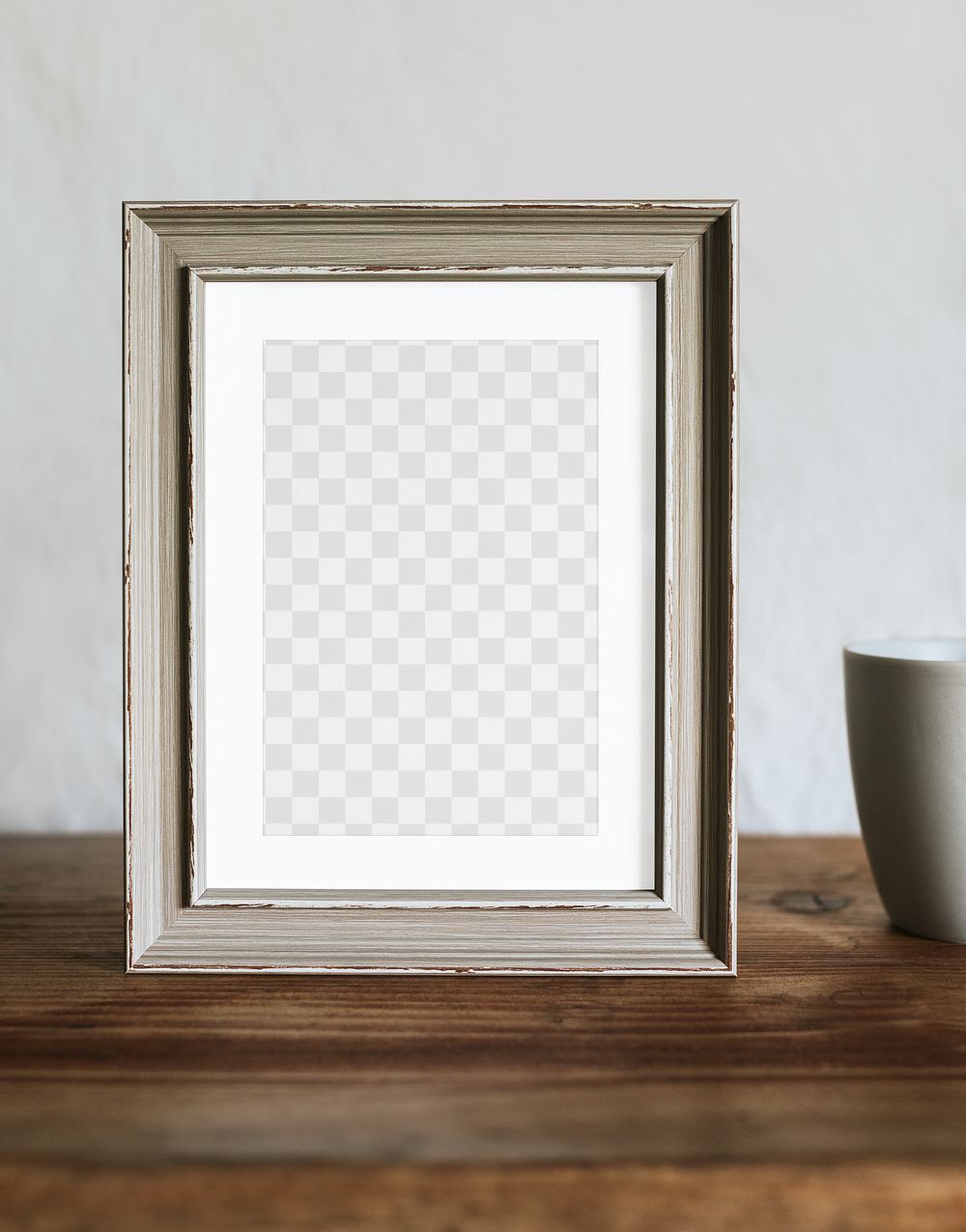 Picture frame png mockup, realistic home decor, transparent design