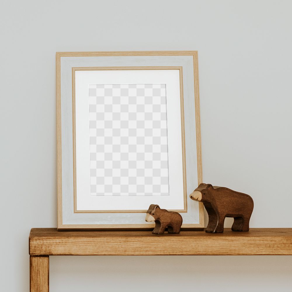 Photo frame png mockup, transparent design