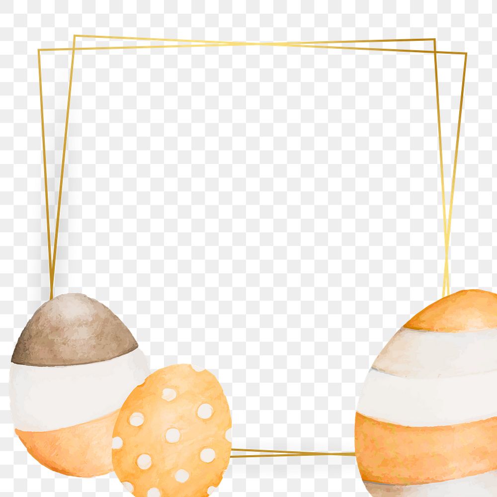 Png Easter egg frame sticker, transparent background