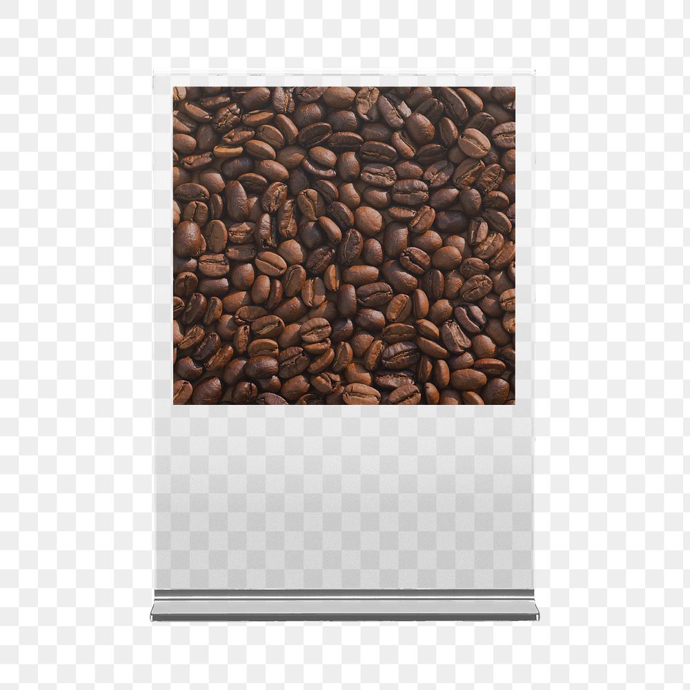 Sign holder png sticker, coffee bean, transparent background