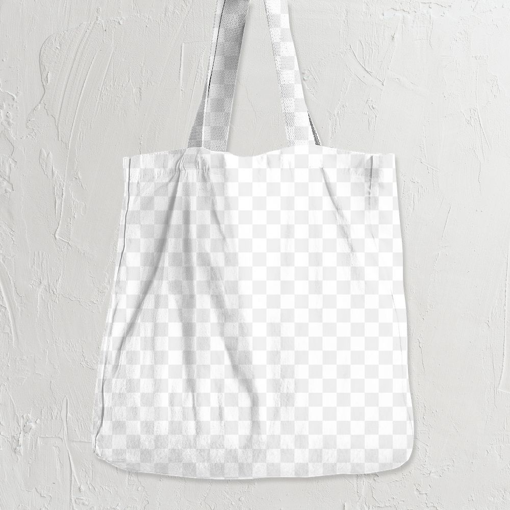 Canvas bag mockup png transparent design, editable eco product