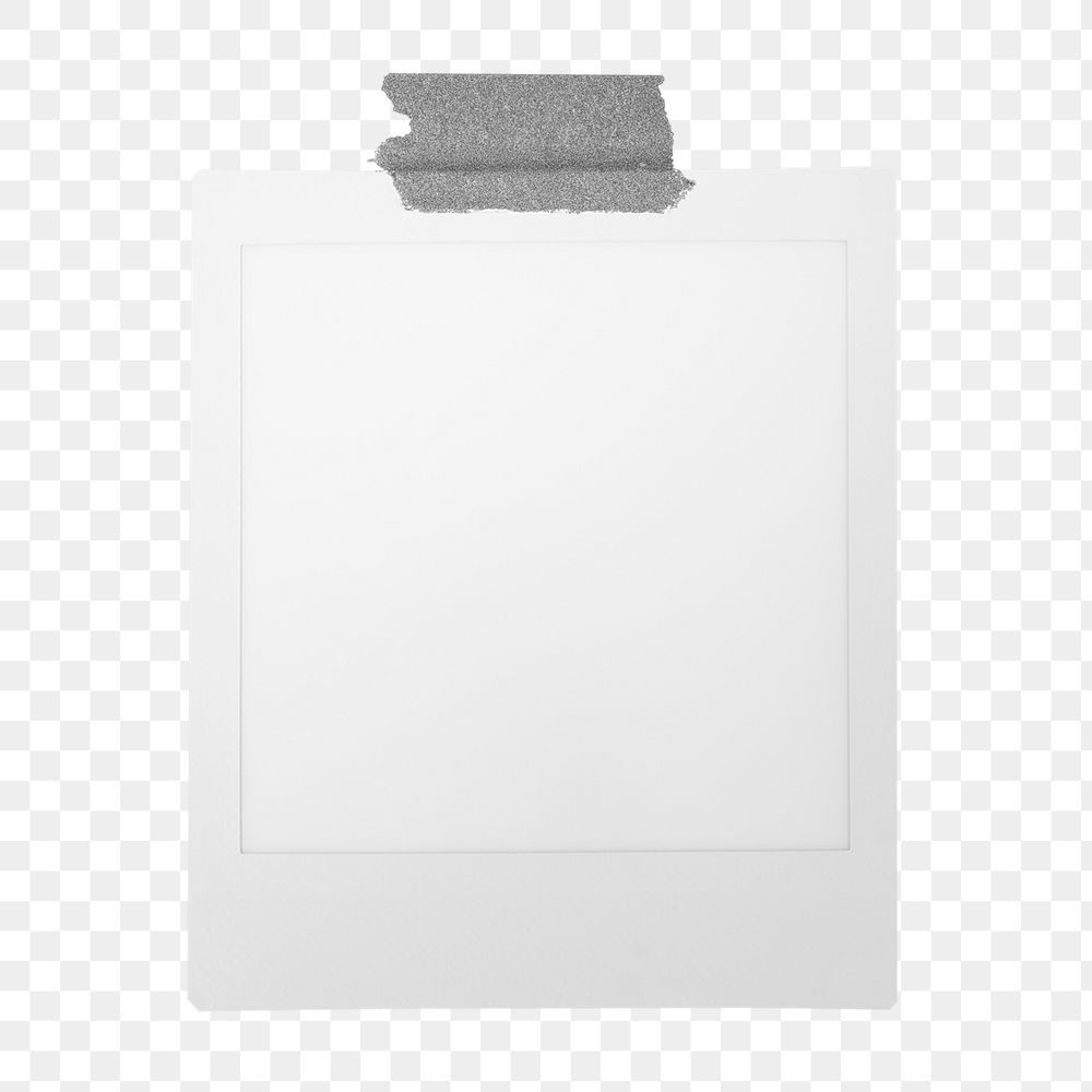 Png instant photo frame sticker, transparent background