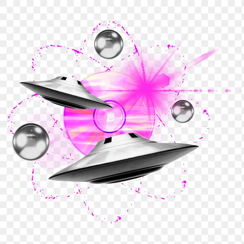 Music space png sticker, transparent background