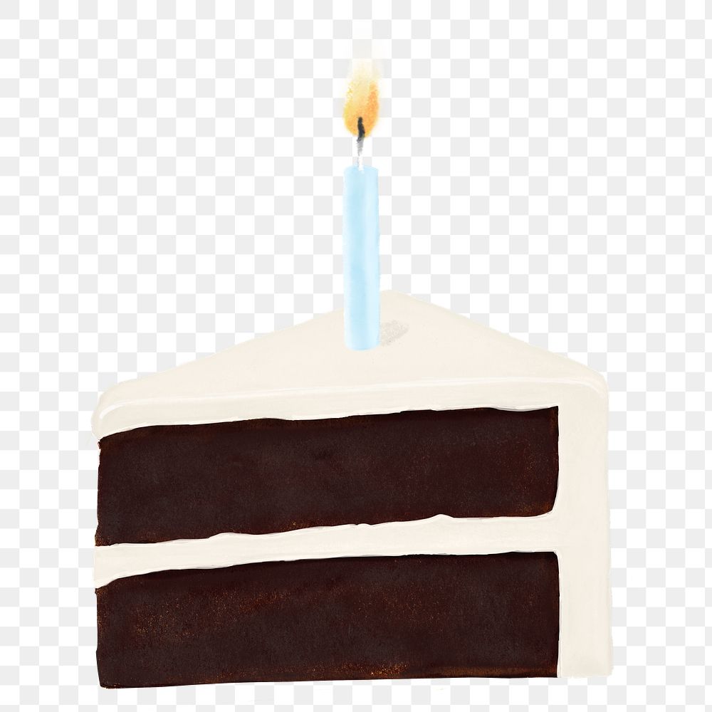 Birthday cake png sticker, transparent background