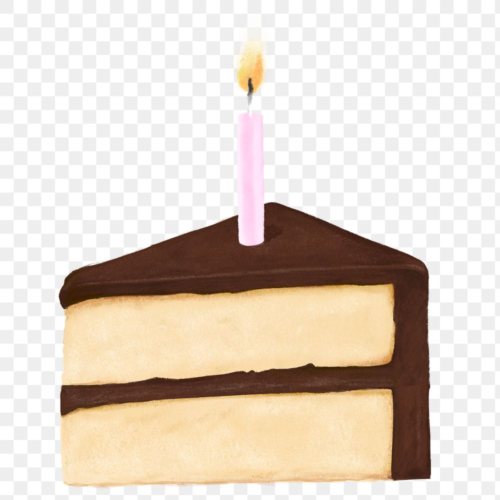 Birthday cake png sticker, transparent background