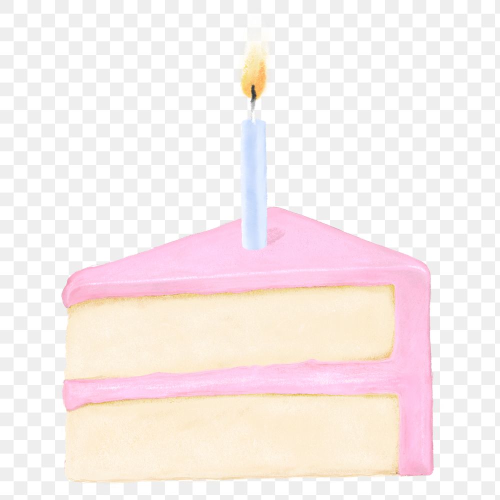 Birthday cake png sticker, transparent background