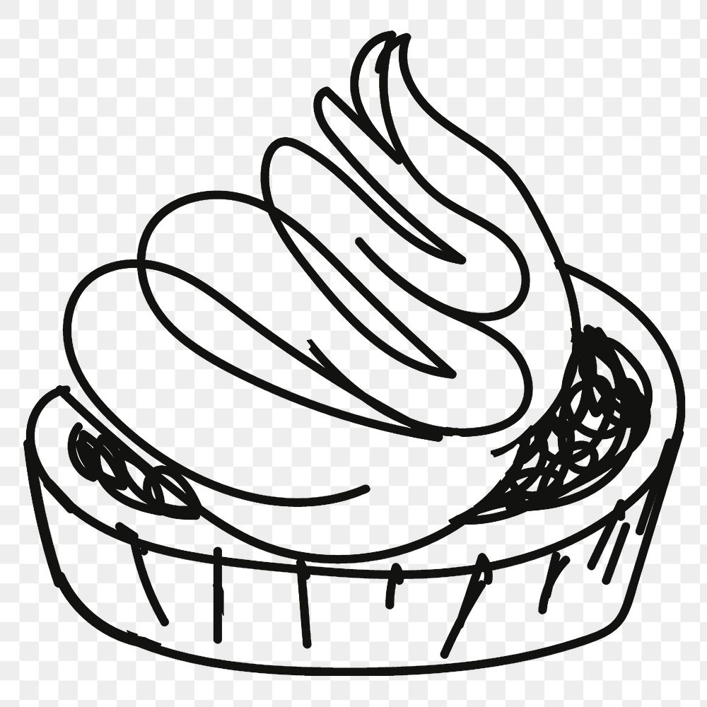 Cream tart png sticker, transparent background