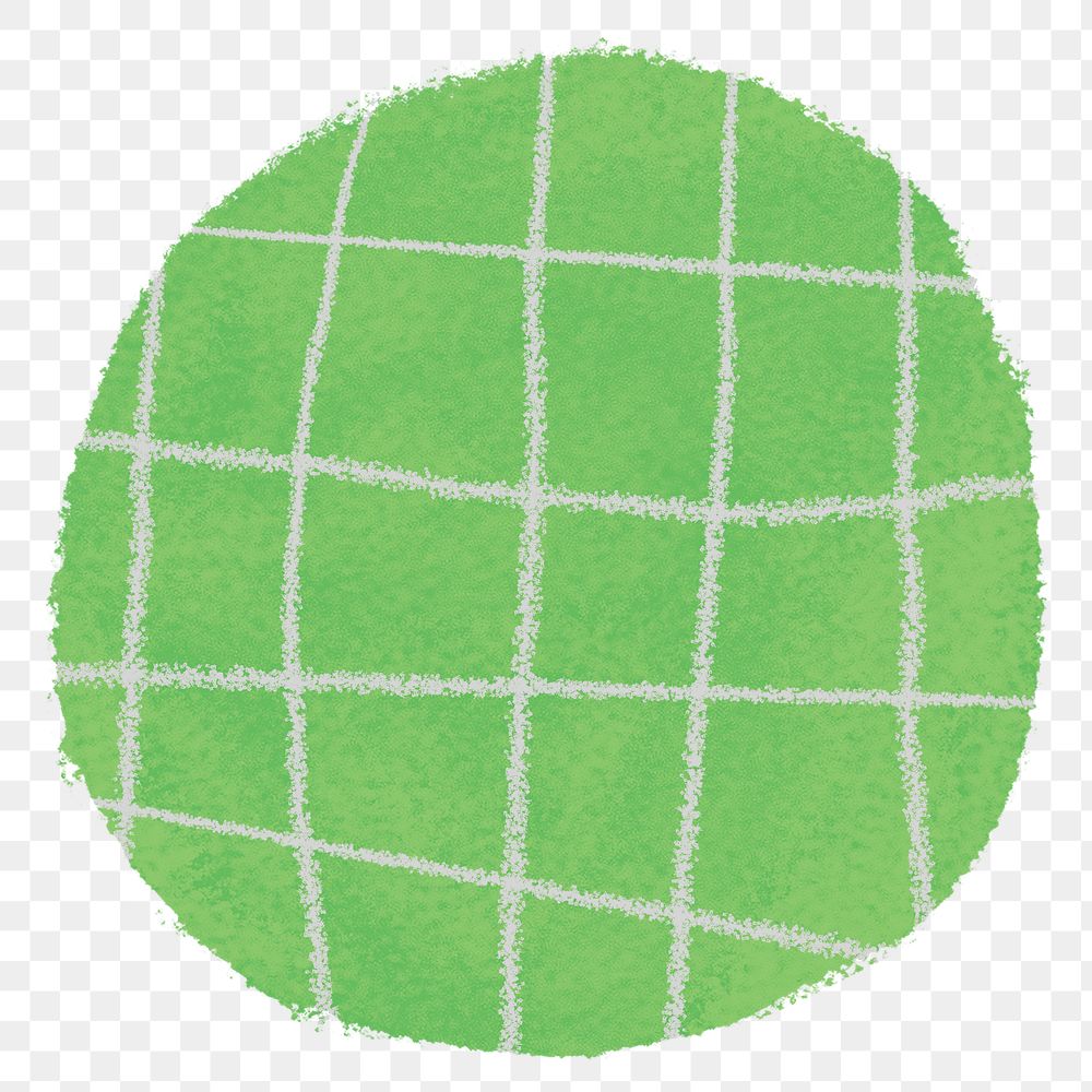 Grid pattern circle png badge, transparent background