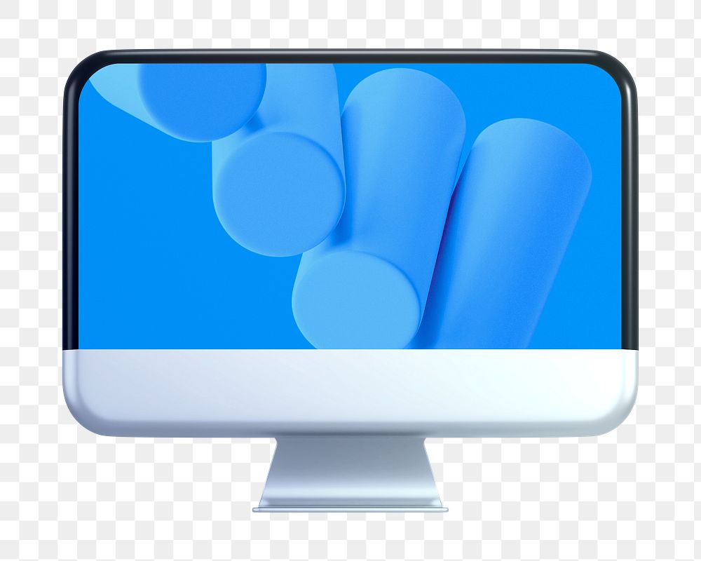 Computer screen png sticker, 3D graphic, transparent background