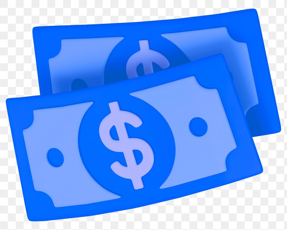 Money bill png 3D sticker, money, transparent background