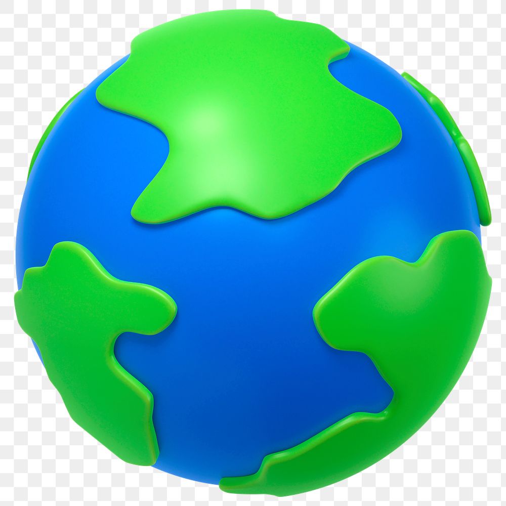 Planet earth png 3D sticker, transparent background