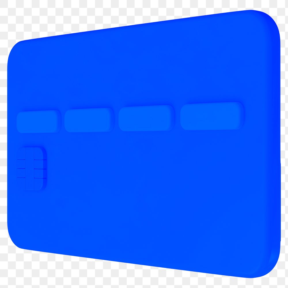 Credit card png 3D sticker, money, transparent background