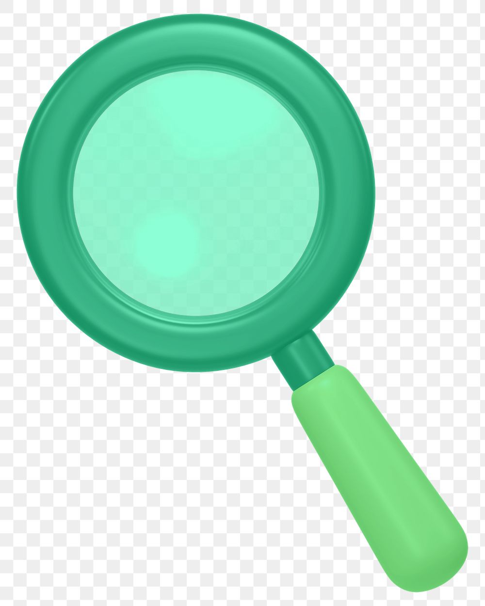 Magnifying glass png 3D sticker, transparent background