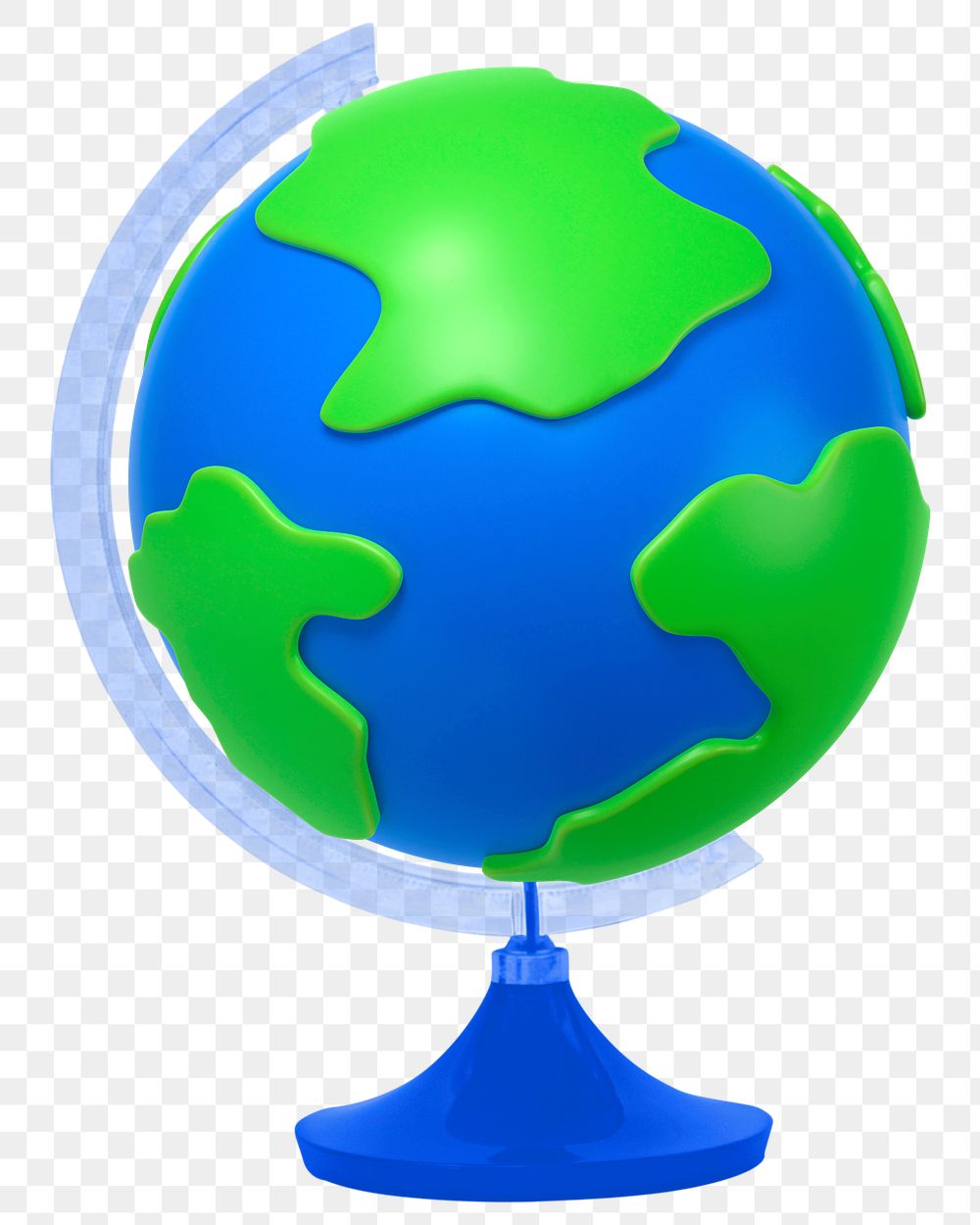 Earth globe png 3D sticker, transparent background