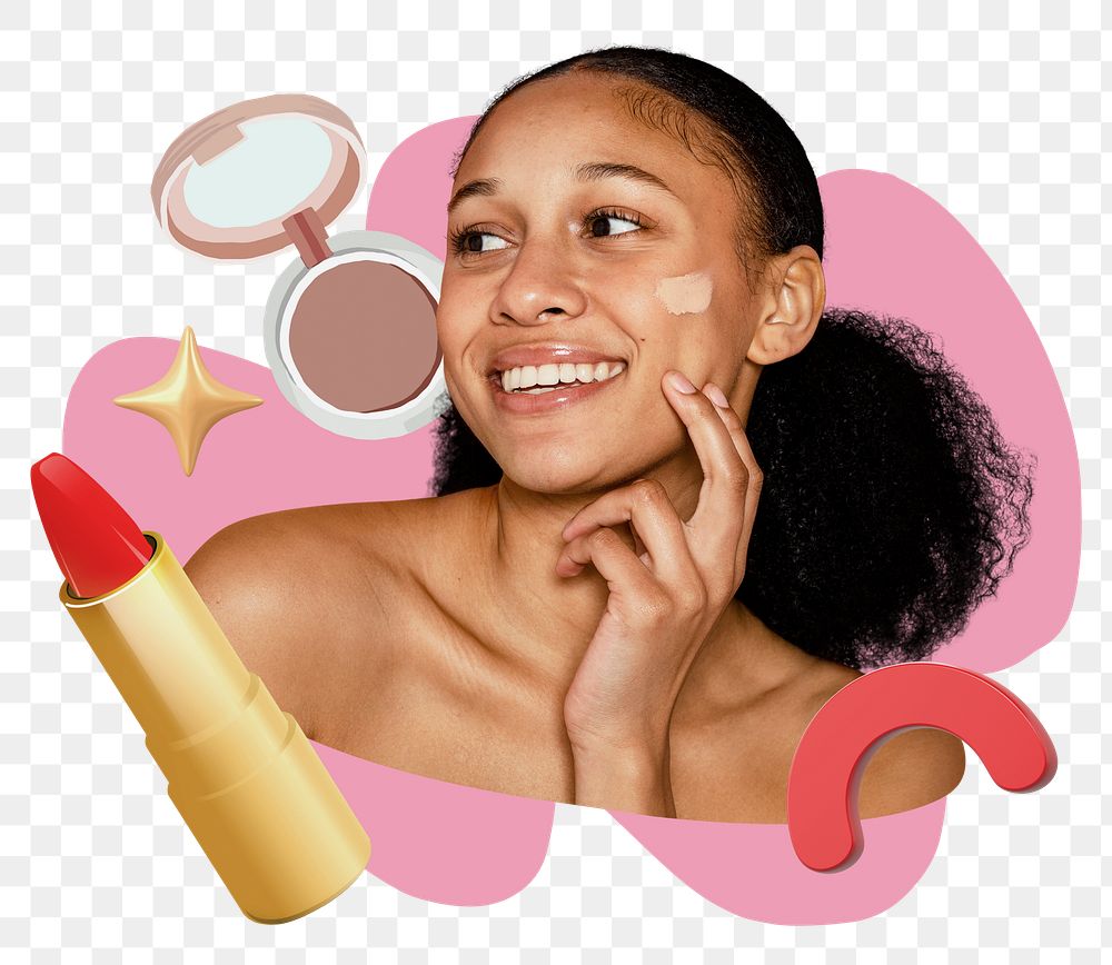 Beauty product png sticker, colorful remix, transparent background 