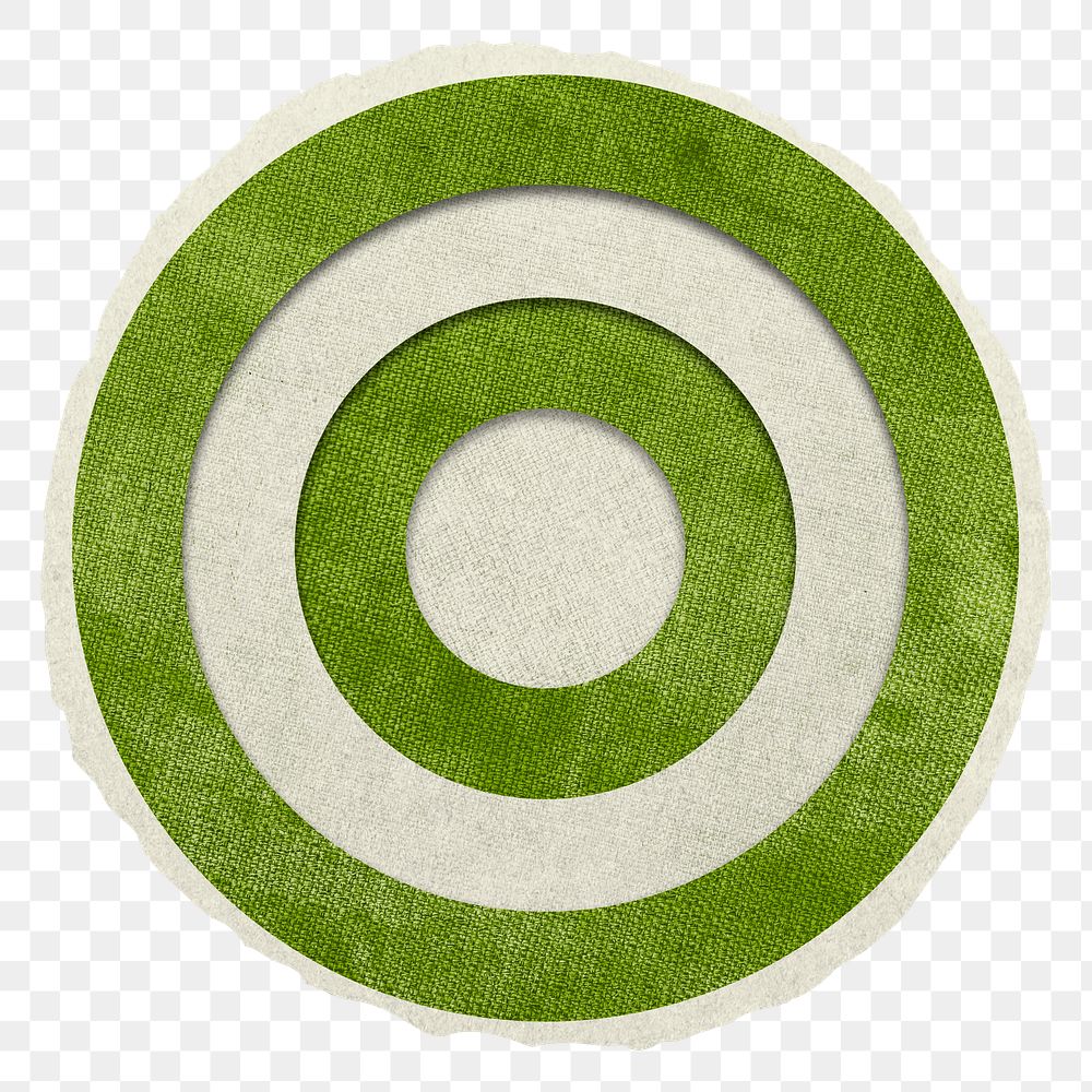 Green target png sticker, transparent background