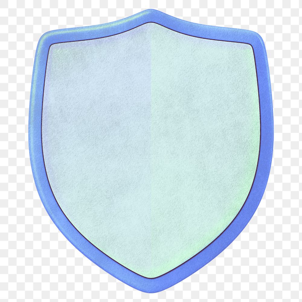 Blue shield png business sticker, transparent background 