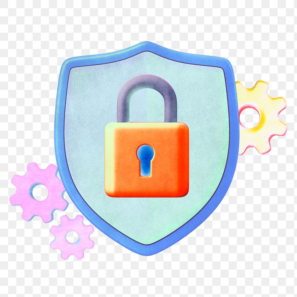 Secure internet access png sticker remix, transparent background 