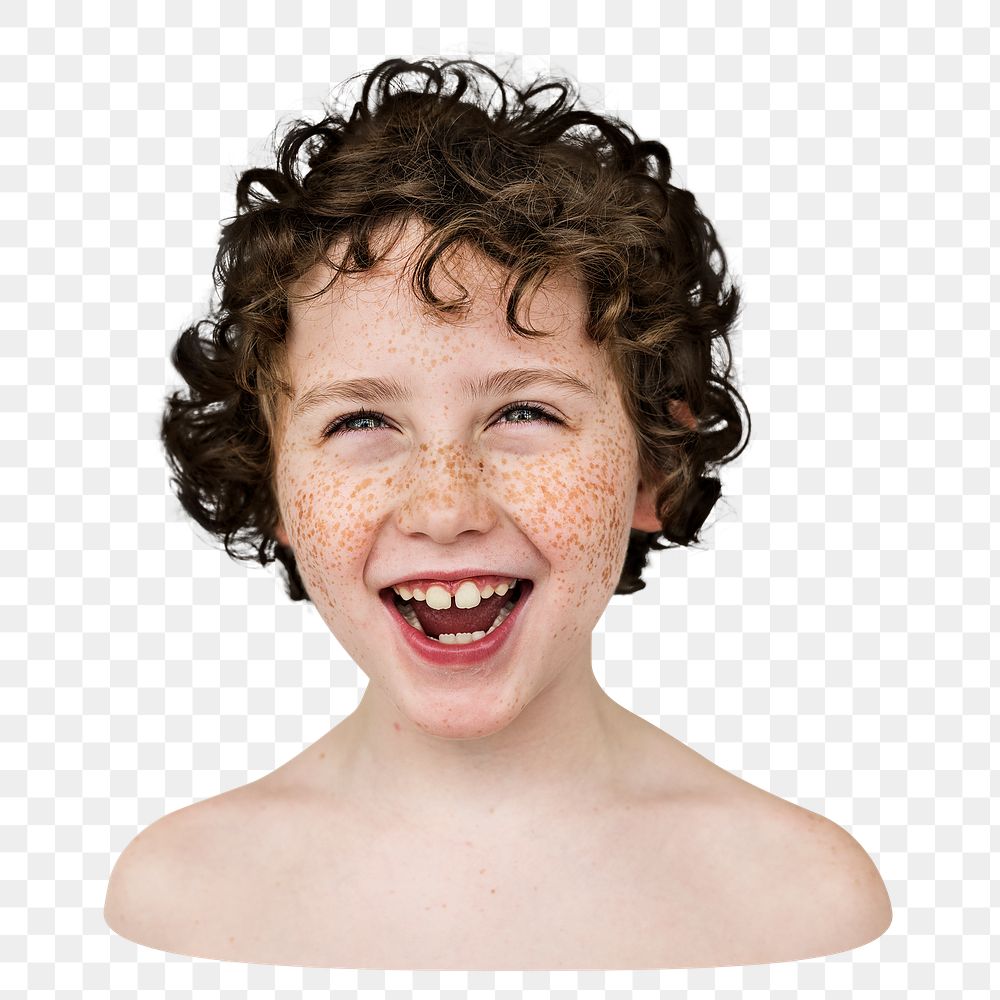 Cheerful boy png sticker, transparent background
