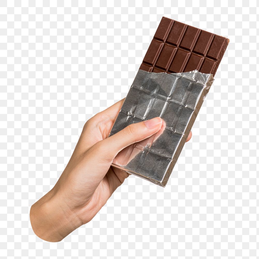 Chocolate bar png sticker, transparent background