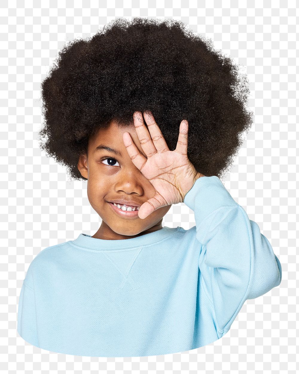 Little kid png sticker, wearing sweater, transparent background