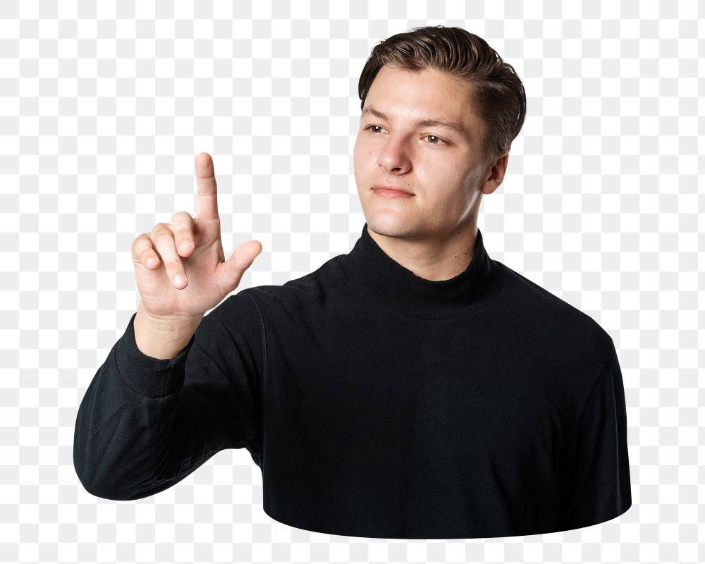 Man posing png sticker, transparent background