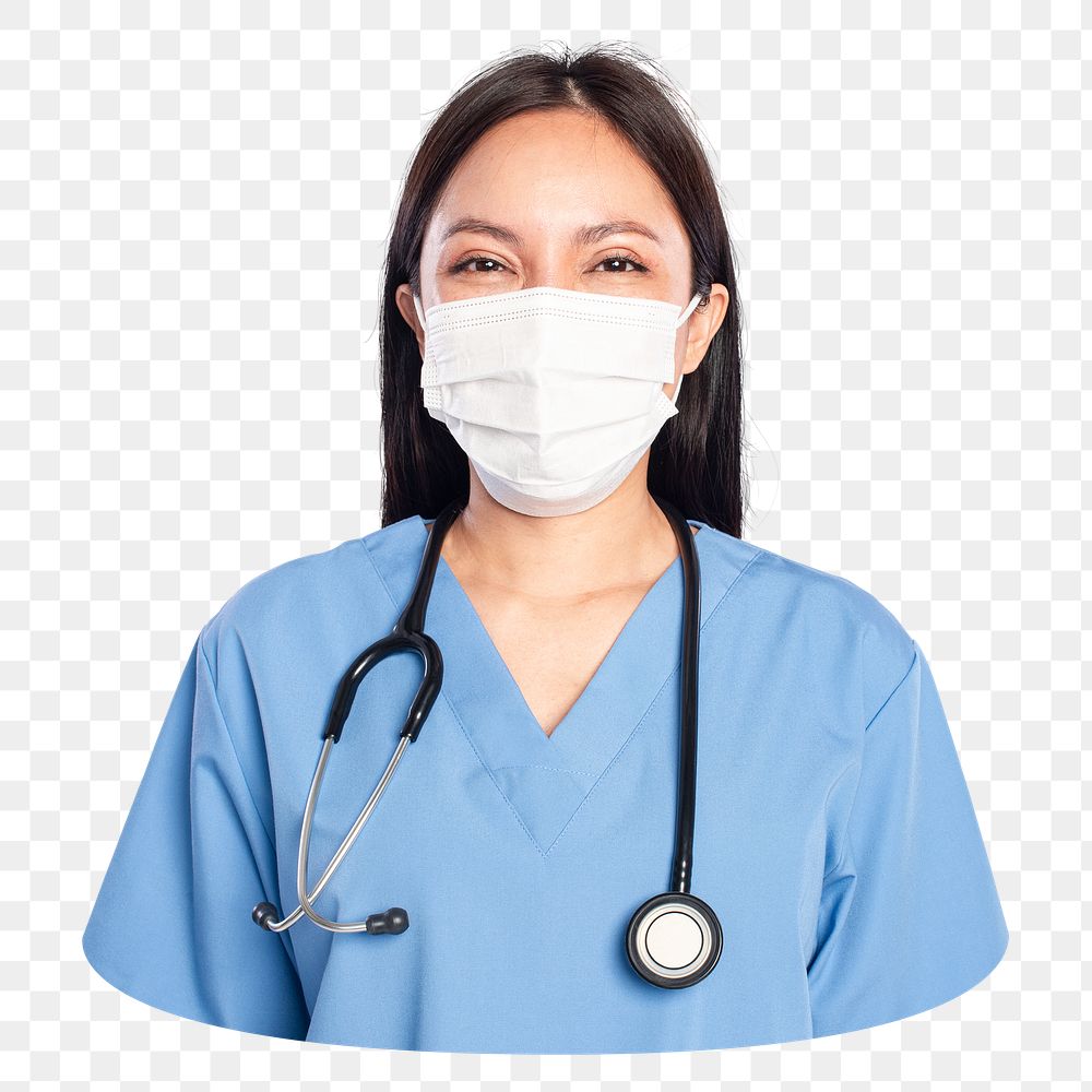 Female doctor png sticker, transparent background
