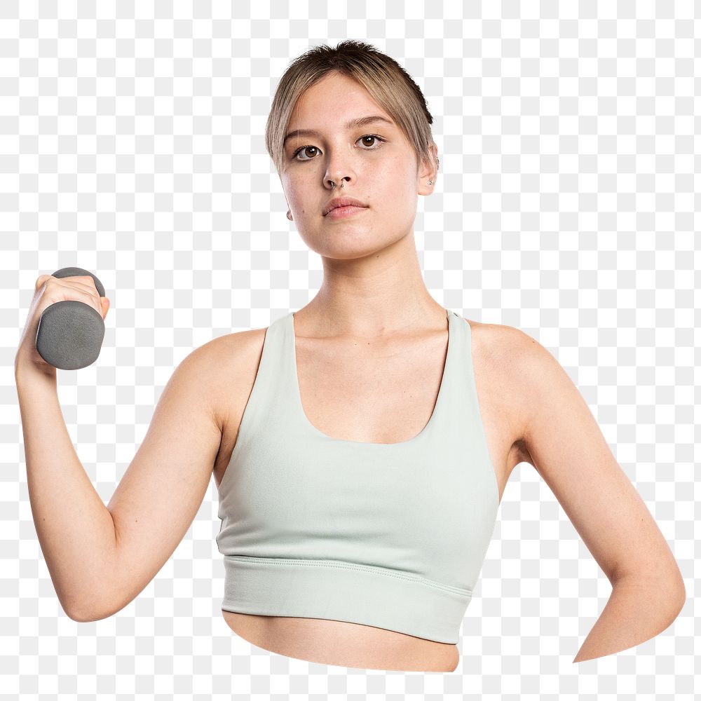 Active woman png sticker, transparent background