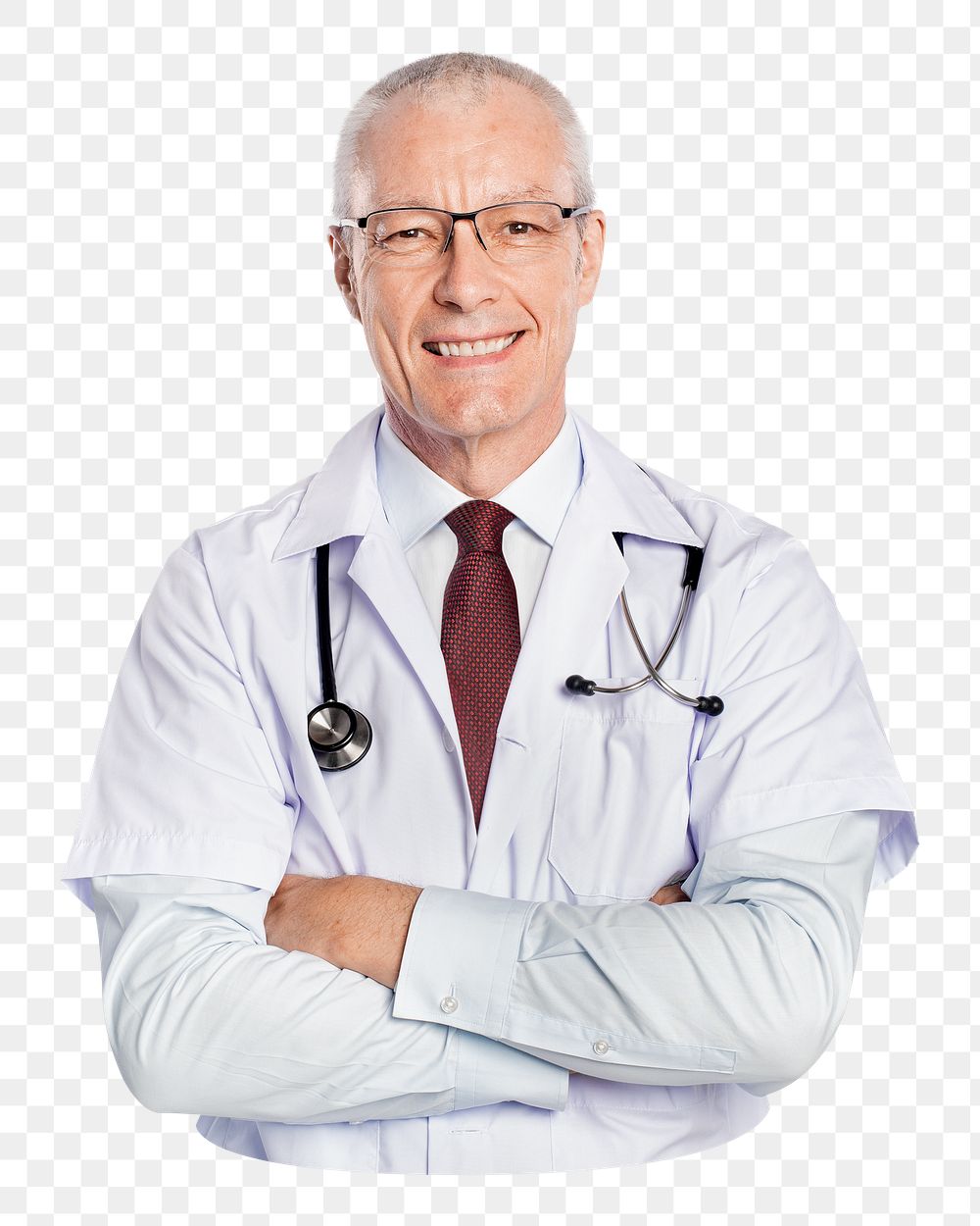 Male doctor png sticker, transparent background