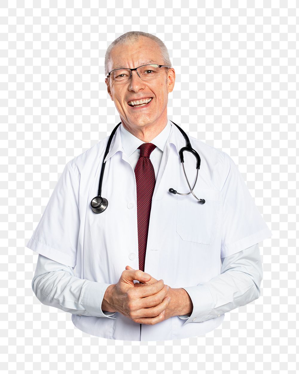 Cheerful doctor png sticker, transparent background