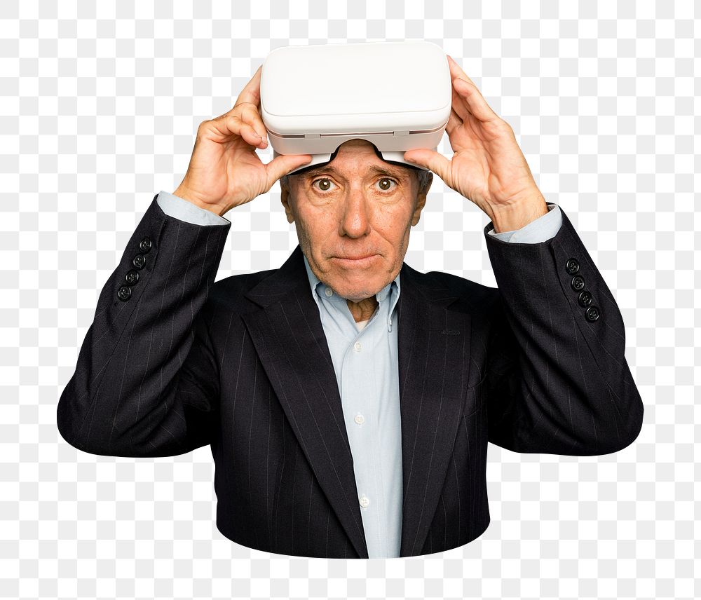 VR headset png sticker, transparent background