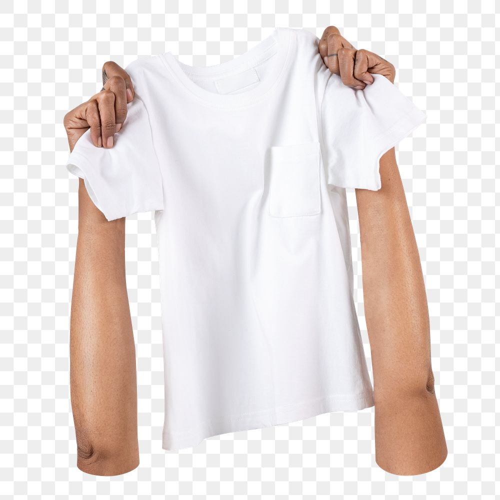 White tee png sticker, transparent background