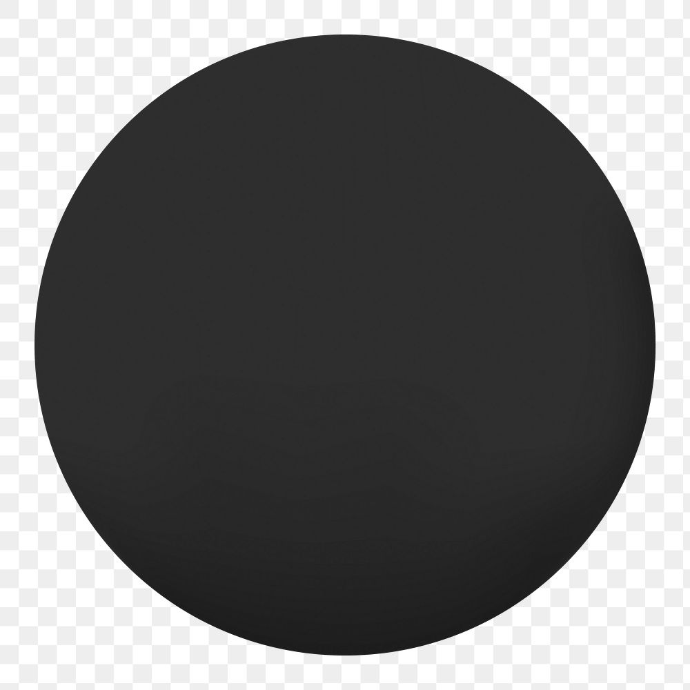 Black badge png round shape sticker, transparent background