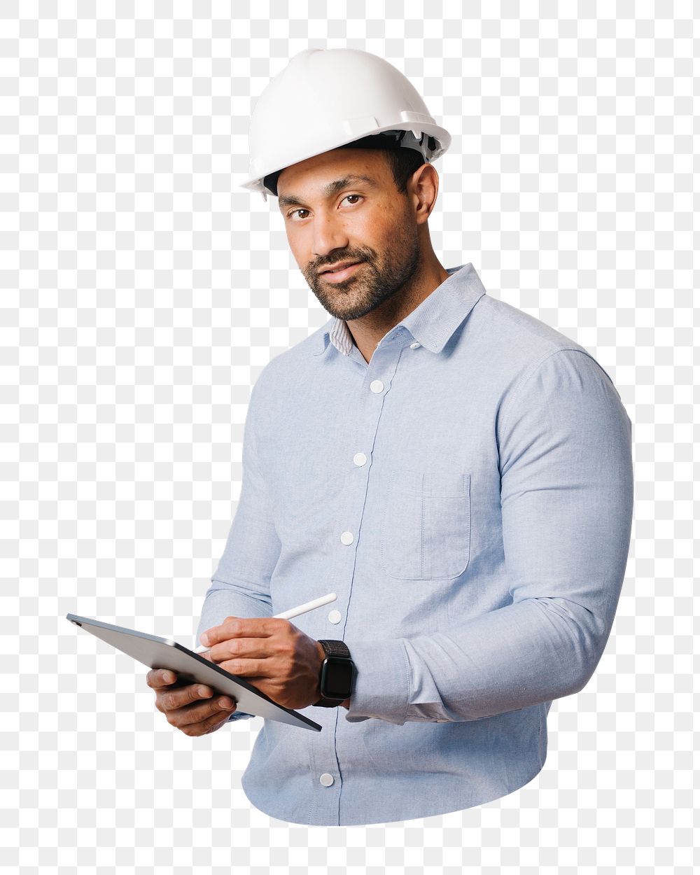 Male engineer png sticker, transparent background