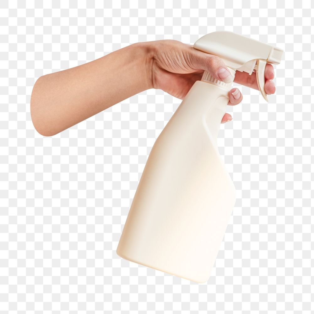 Cleaning spray png sticker, transparent background