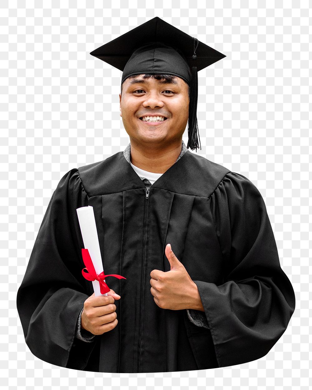 Graduating student png sticker, transparent background