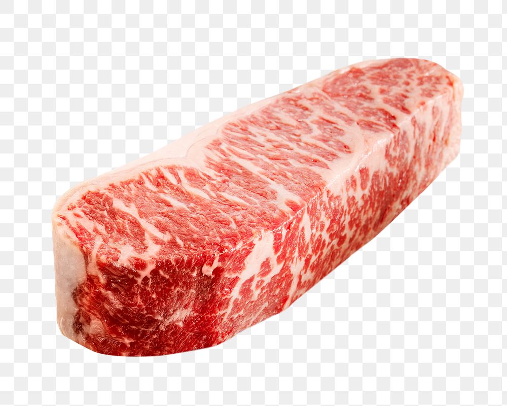 Kobe beef steak png sticker, transparent background 