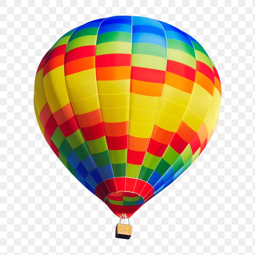 Hot air balloon  png sticker, transparent background 