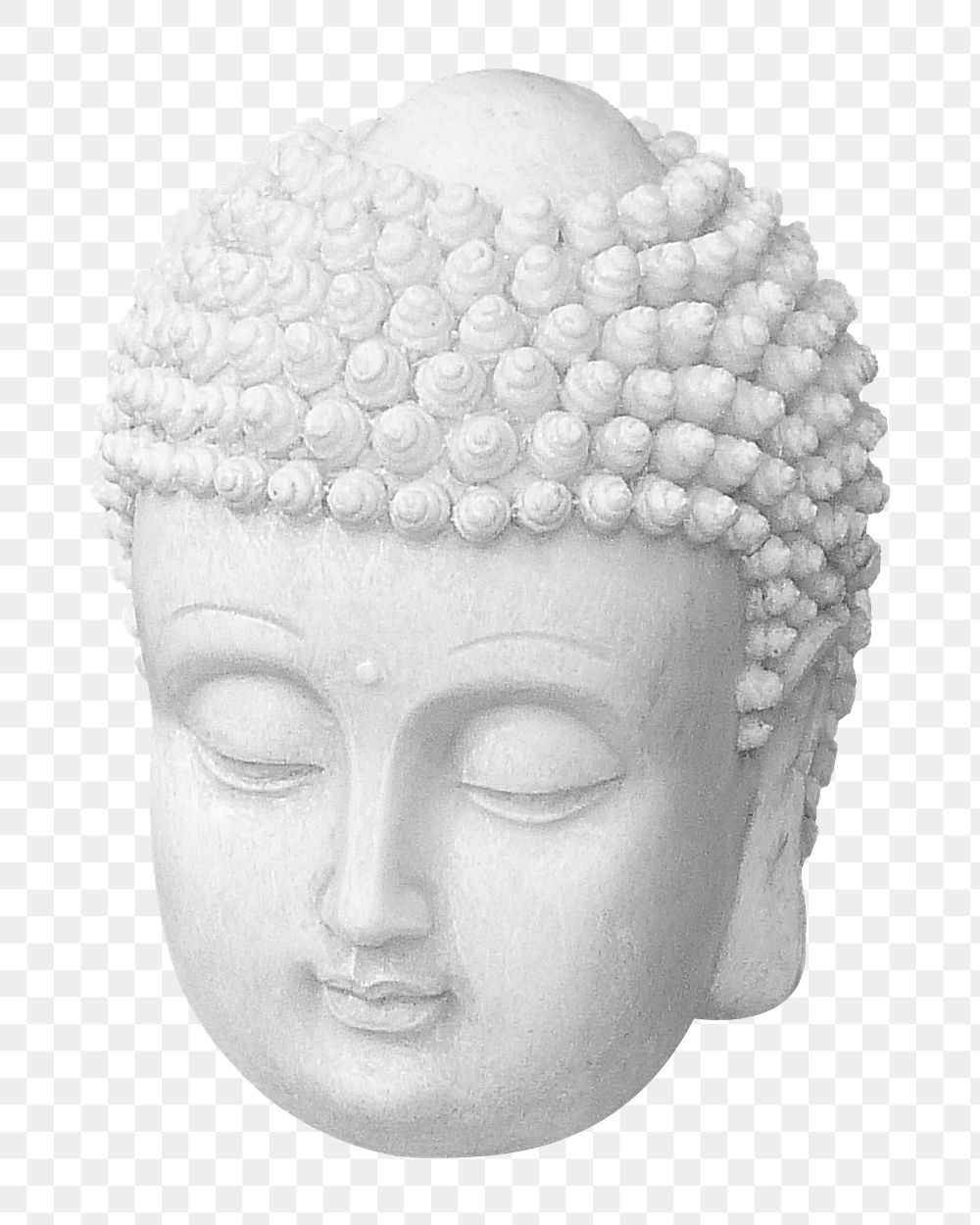 Png Buddha head sticker, transparent background