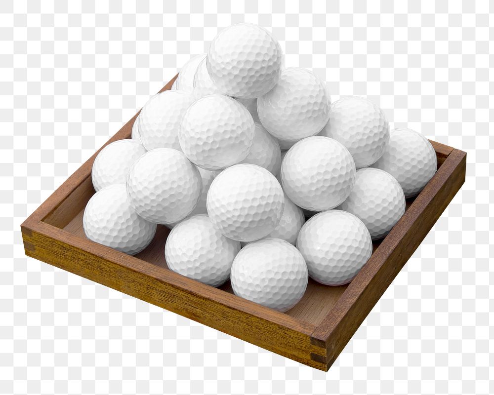 Pile of golf balls  png sticker, transparent background