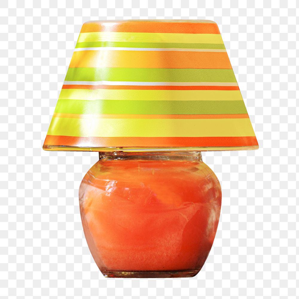 Orange lamp png sticker, transparent background 