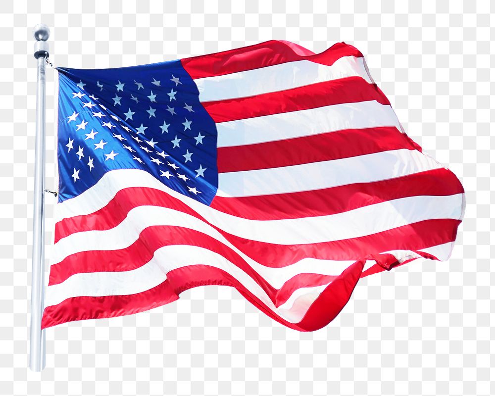 American flag png sticker, transparent background