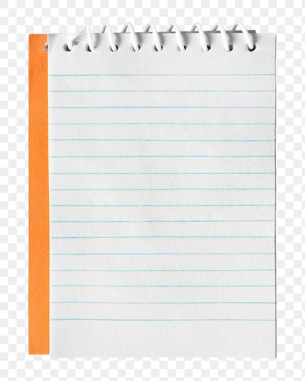 Blank notebook page png sticker, transparent background