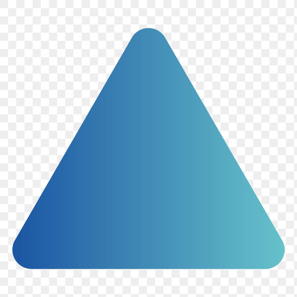 Triangle geometric shape png sticker, transparent background