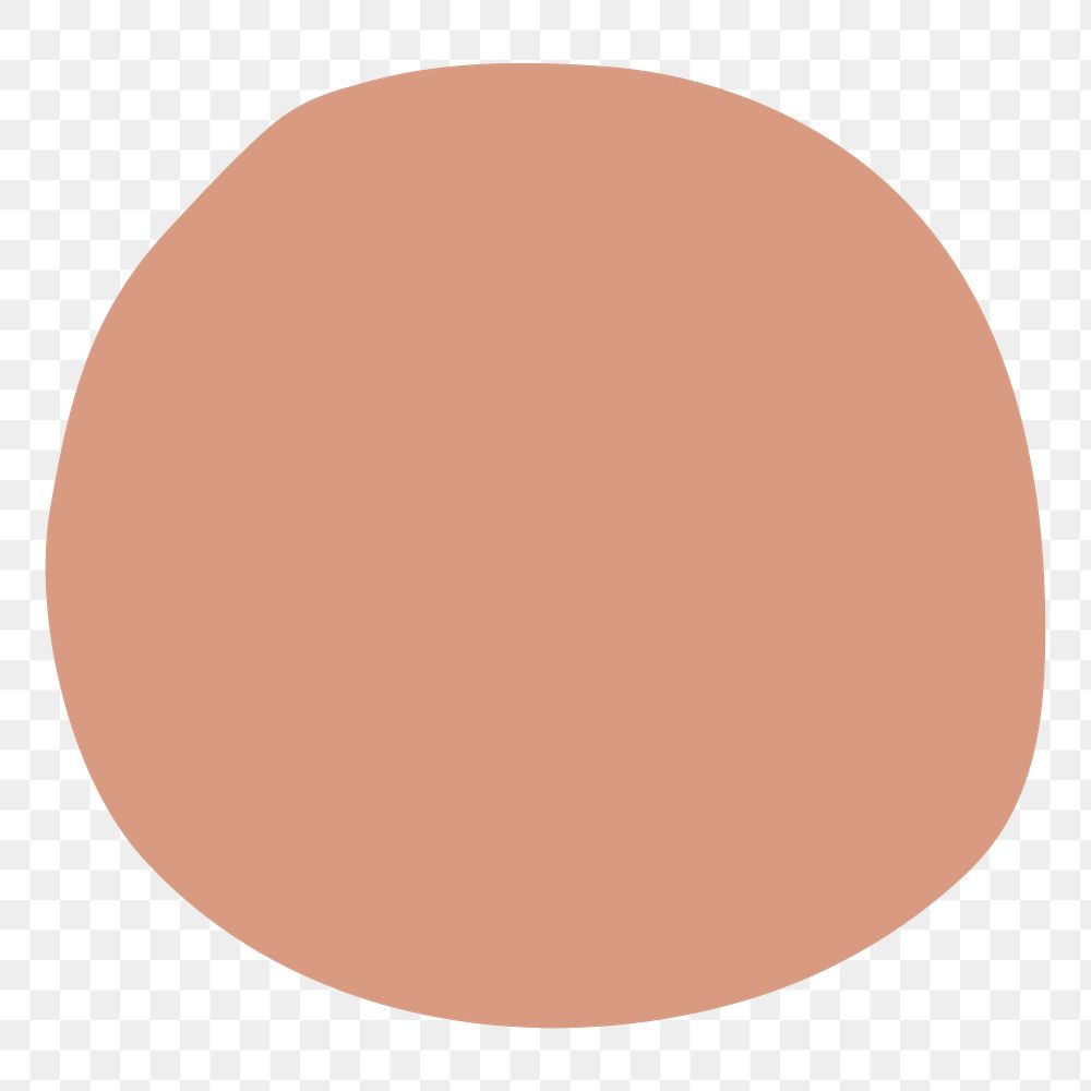 Light brown circle png sticker, transparent background